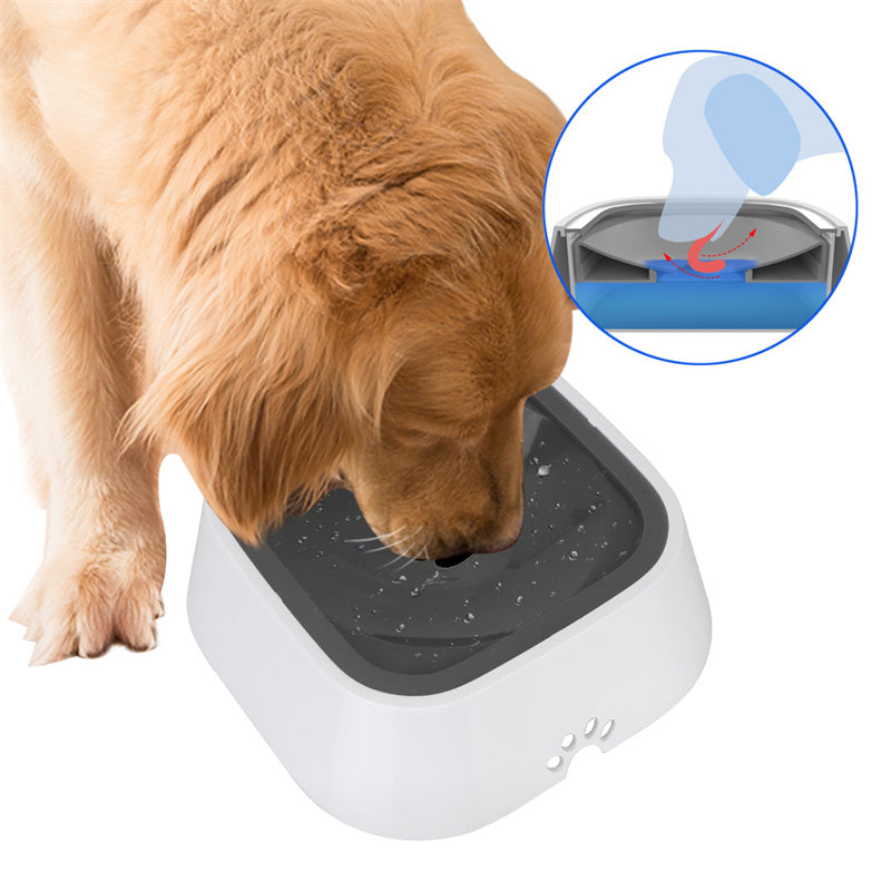 🐾 1.5L Floating Anti-Spill Water Bowl for Dogs & Cats